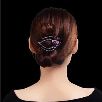 Rhinestone Flower Duckbill Hair Claws Vintage Hair Clips Barrettes Accessories Women Girls Shinning Hairpin Ponytail Headdress 6