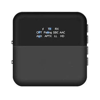 

Bluetooth 5.0 o Transmitter Receiver OLED Display Aptx LL3.5mm AUX Jack RCA Wireless Adapter for TV Car PC Headphone