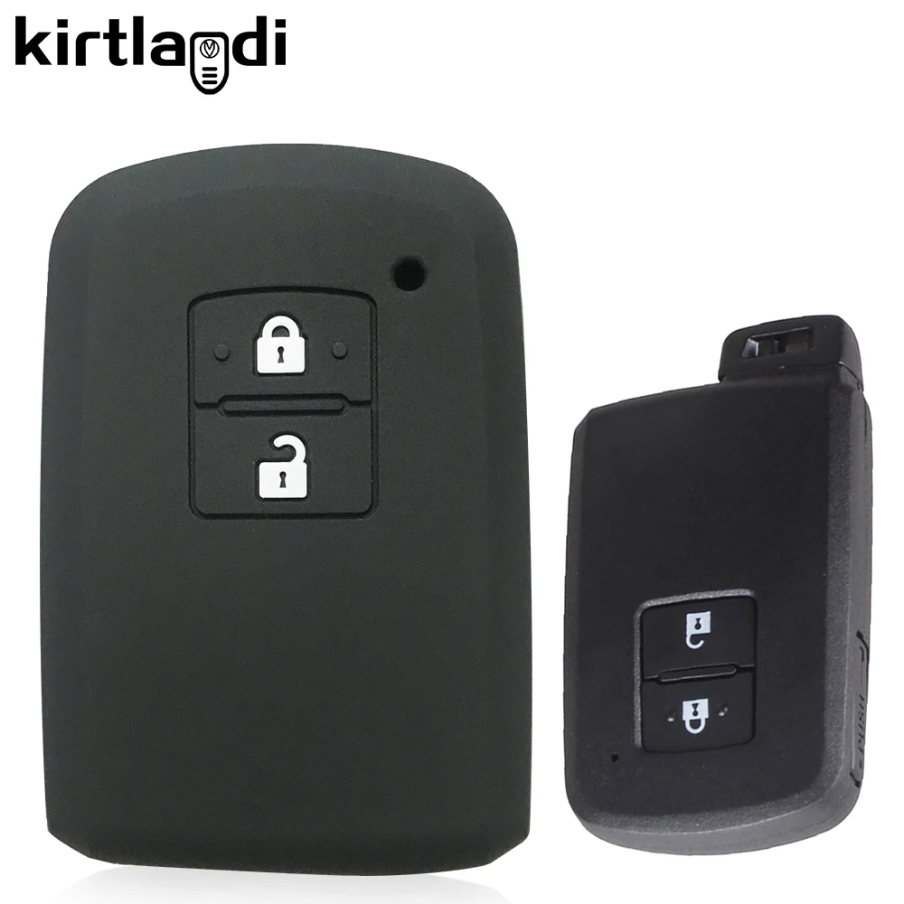 Key Case Cover Key Case Car Key Shell Kirtlandi Silicone Car Holder Shell for Toyota Yaris Hybrid Auris RAV4 Camry 55 2012-2/3 Button Key Fob