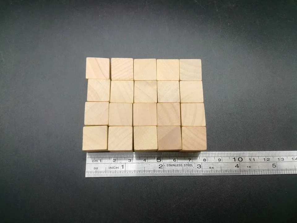 4*5 pcs 15 mm Wooden Cube Puzzle Laser Engraving Customzie Gift DIY Toy Hobby