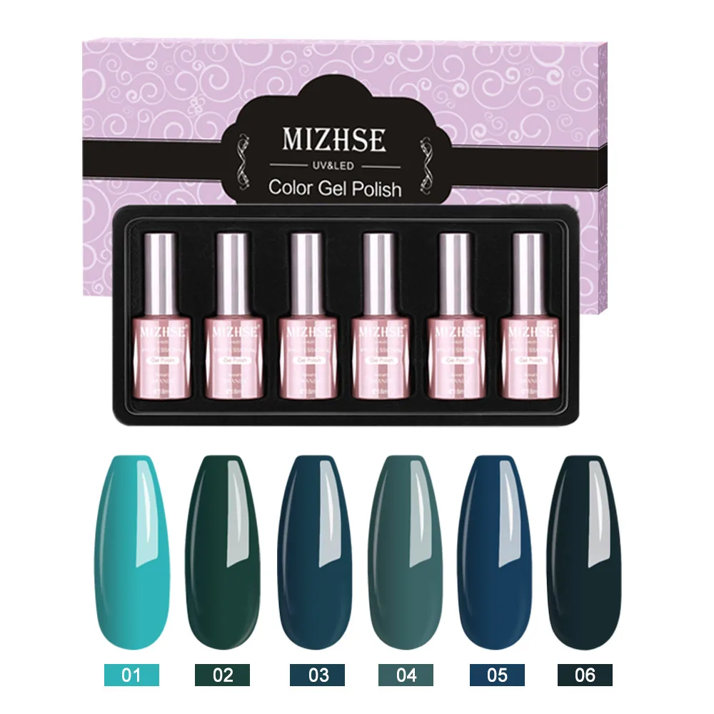 P17 MIZHSE, 18 мл, Гель-лак, Гель-лак, УФ-гель, светодиодный, лампа, Гель-лак, дизайн ногтей, лак для ногтей, 6 шт. в наборе, УФ-смола, цвет, грунтовка - Цвет: P17