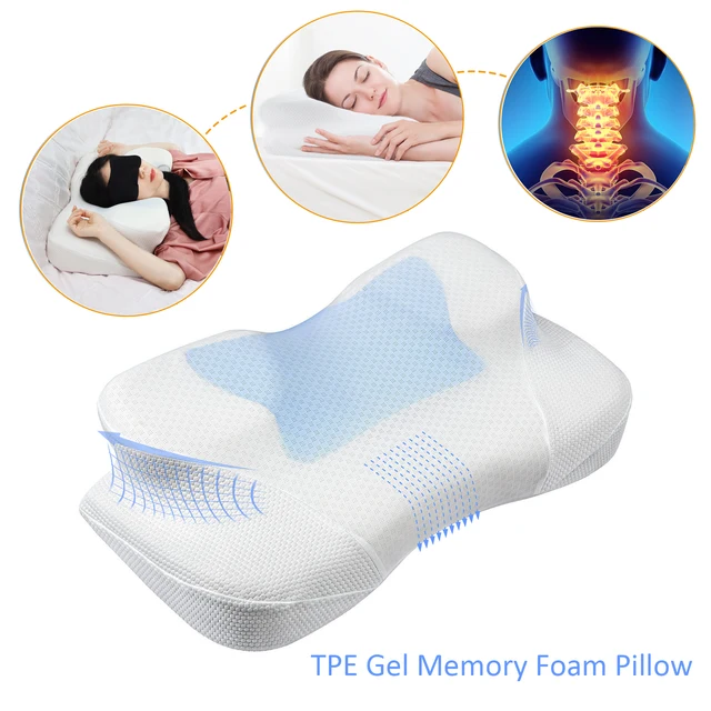 Fuloon TPE Gel Memory Foam cuscino ortopedico cuscini ergonomici per il contorno cervicale dolore alla spalla per il lato posteriore stomaco dormiente 1