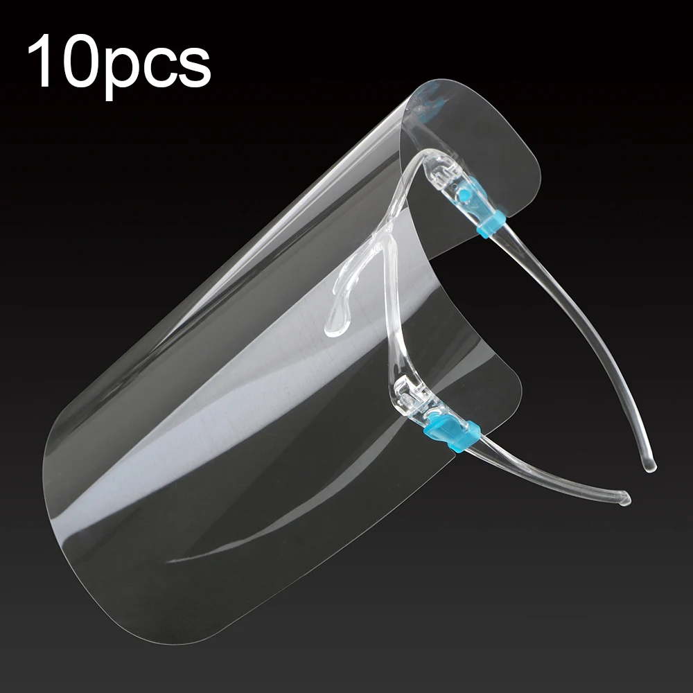 10Pcs Face Shield Mask Anti Saliva Splash Eyewear Anti-fog Detachable Protect Frame Visors for Travel Kitchen Household | Автомобили и