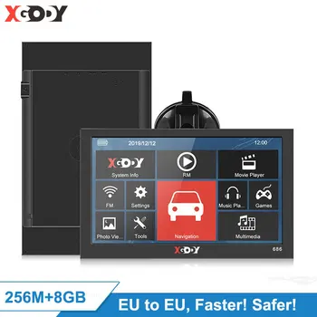 

XGODY 9'' Car Gps Navigator 256M+8G Touch Screen Sat Nav Free Map Russia Navitel Europe AU Navigation Truck Speed Limited Remind