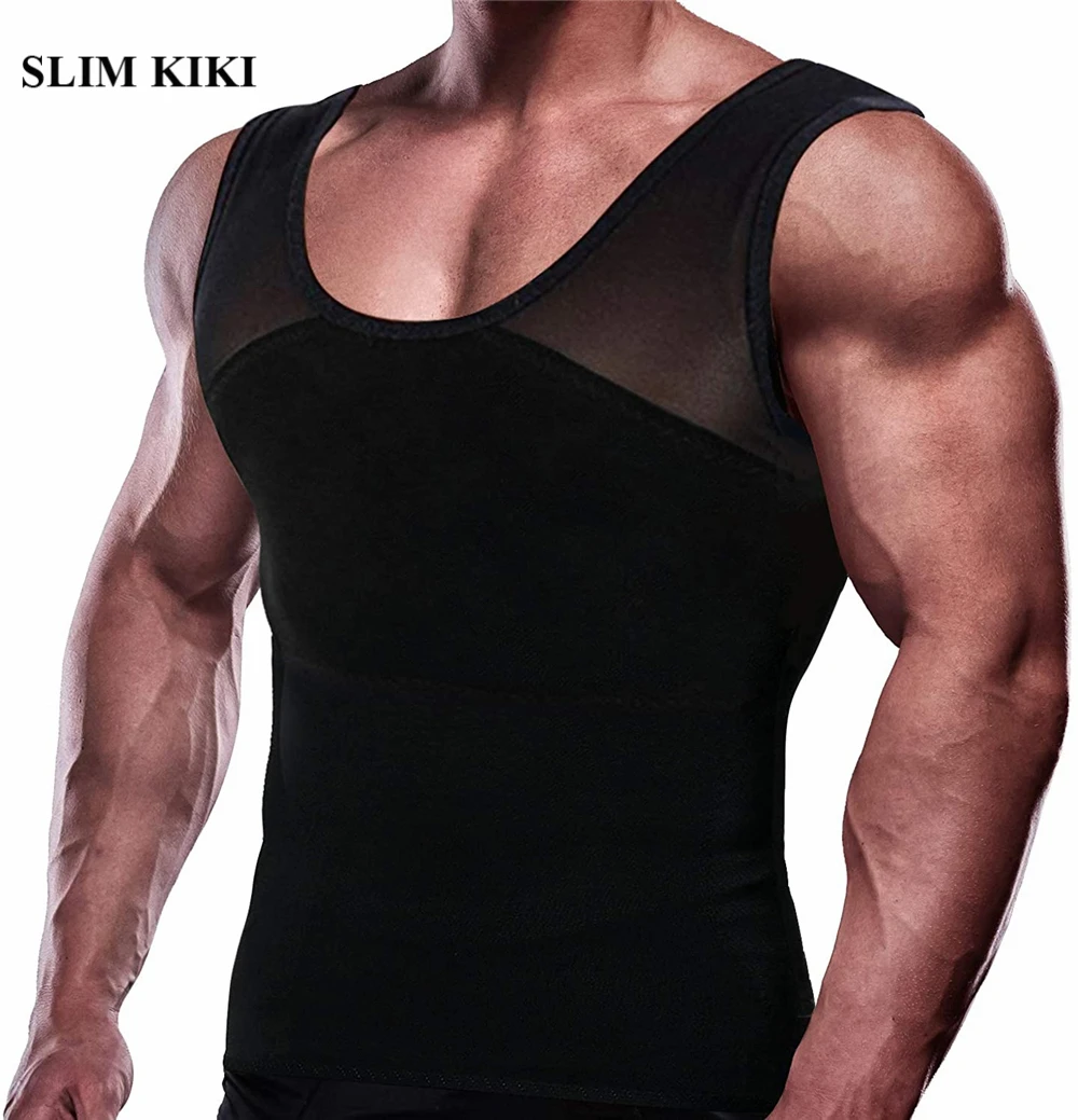 

Men's Elastic Sculpting Vest Thermal Compression Base Layer Slim Compression Muscle Tank Shapewear for Men men's suit bottom