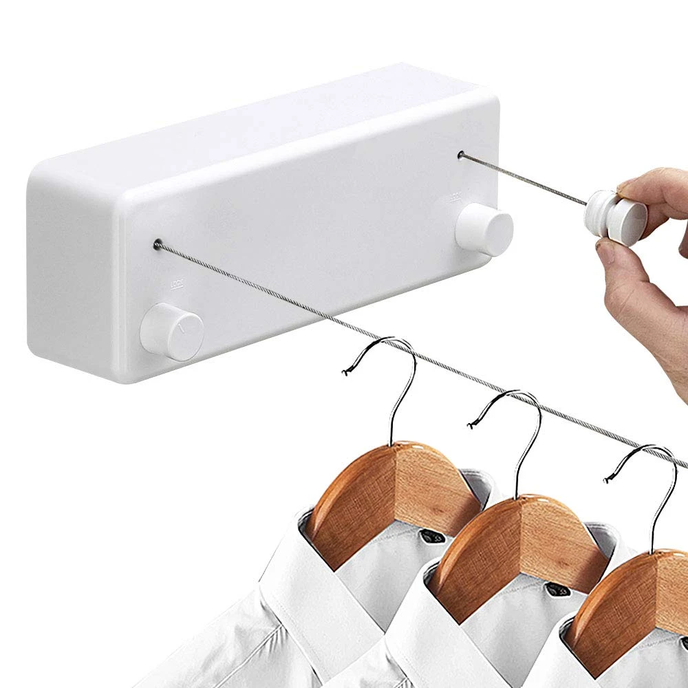 vaak eindeloos Redding Rvs Outdoor Kleding Paard Indoor Intrekbare Waslijn Touw Telescopische  String Wasserij Hangers Muur Droogrek|Waslijnen| - AliExpress