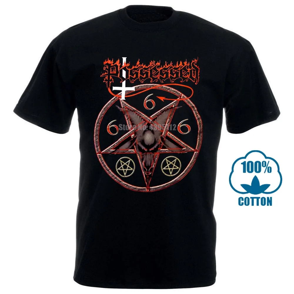 Рубашка с головой козла, размеры s, m, l, Xl, футболка с надписью «Official Death Thrash», металлическая футболка