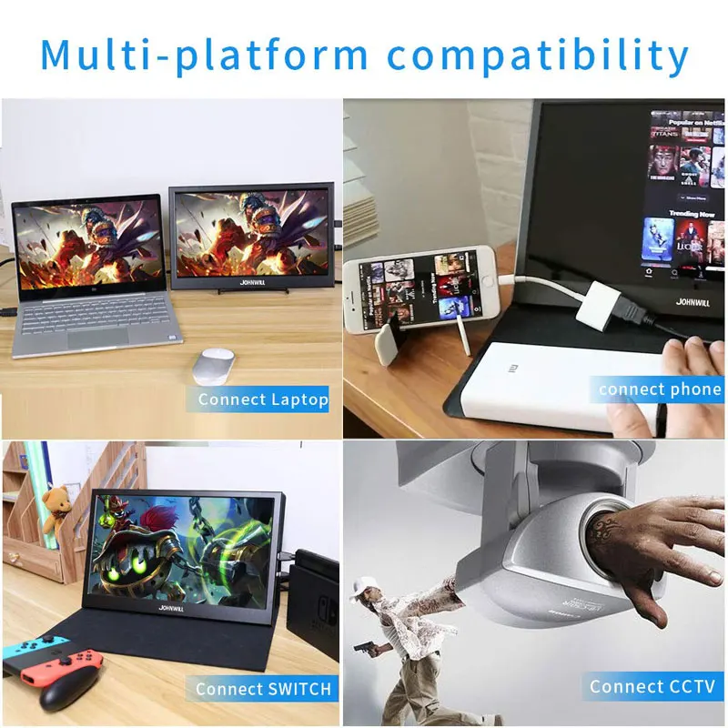 15 6 &quotПортативный сенсорный монитор компьютера ПК HDMI IPS LCD 13 3&quot 2K игровой для PS3 PS4