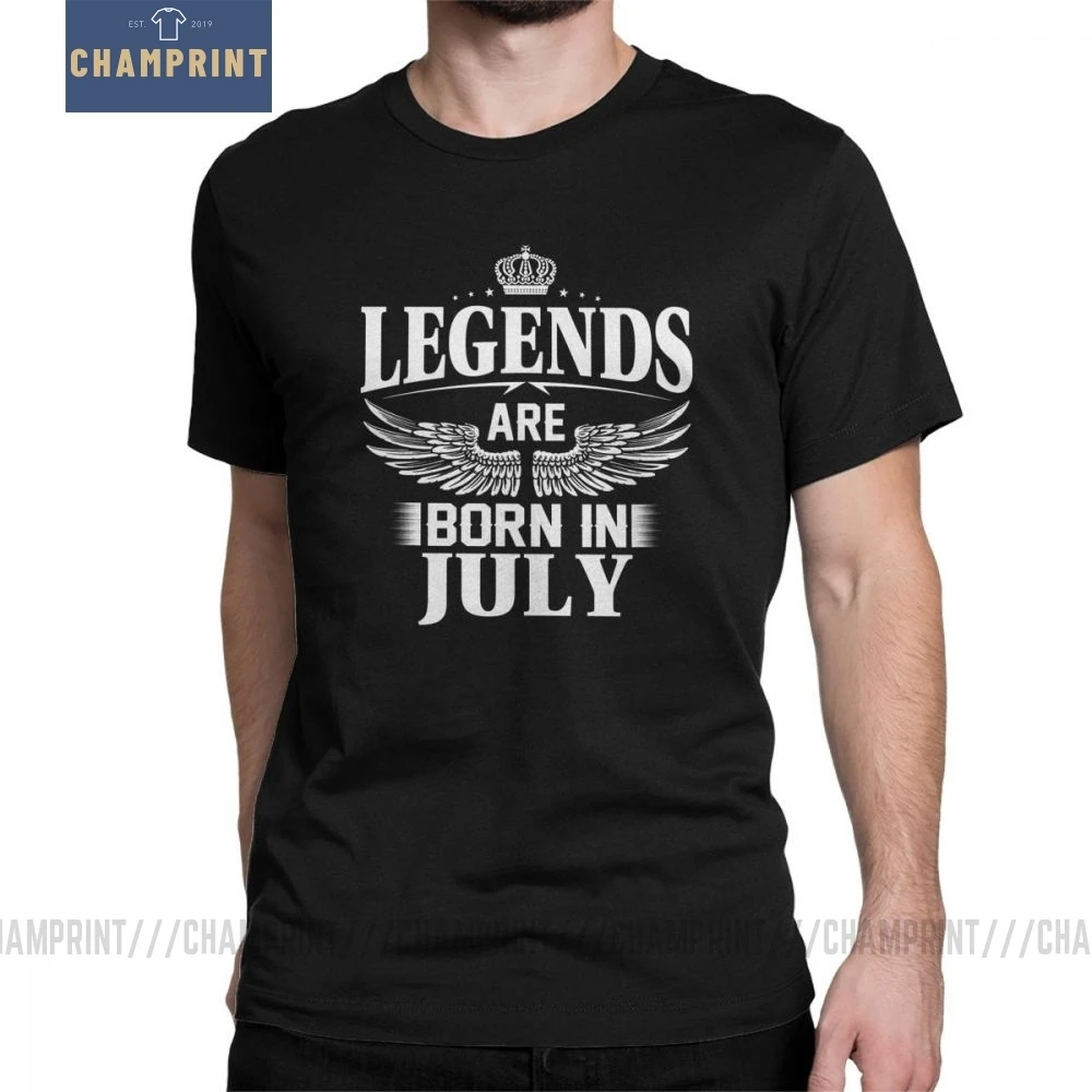 Футболки Legends Are Born In день рождения в июля Мужская футболка с юбилейной короной