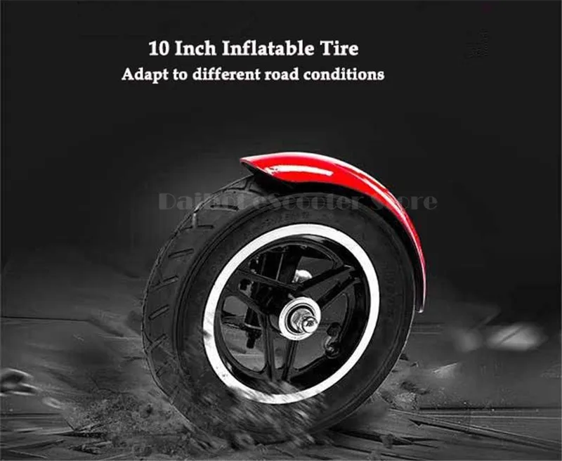 Daibot Electric Elderly Scooter 4 Wheels Electric Scooters 10 Inch 500W Foldable Electric Scooter For Disabled BlueBlackRed (53)