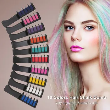 

Professional Hair Coloring Combs 10 Colors Mini Disposable Personal Salon Use Temporary Hair Dye Comb Crayons Hair Dyeing Tool