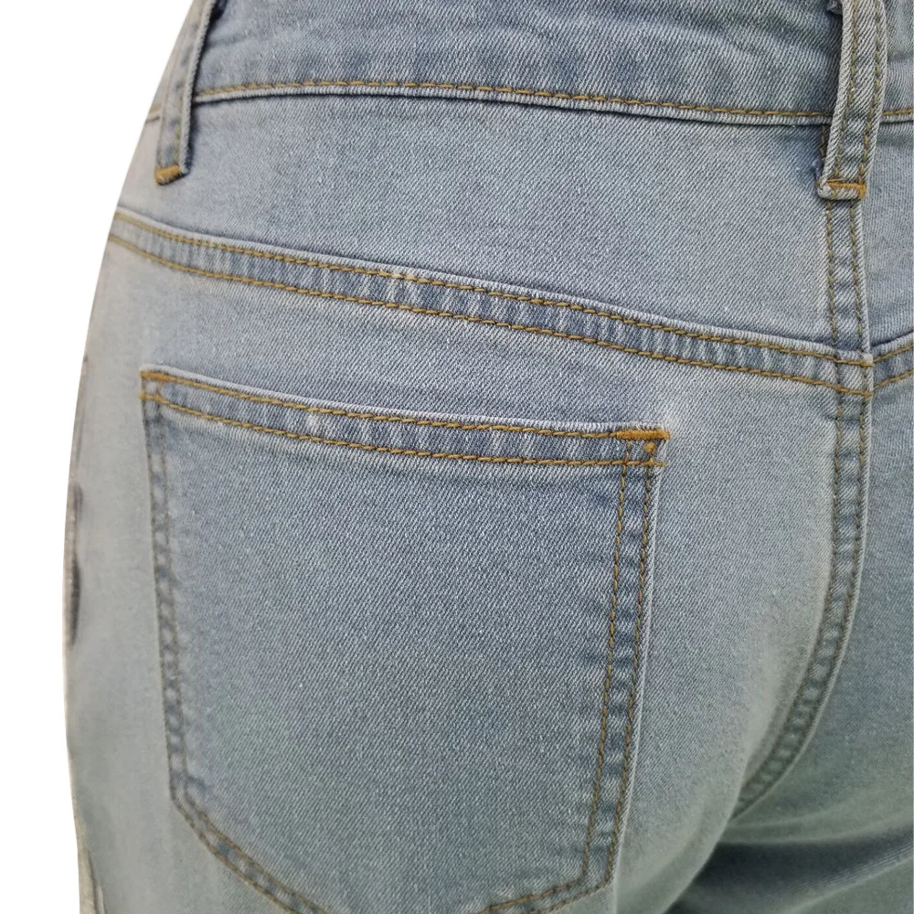 BKLD, модные женские обтягивающие джинсы с высокой талией, облегающие Женские джинсы с эффектом потертости, уличная одежда, длинные узкие брюки с кисточками, женские брюки
