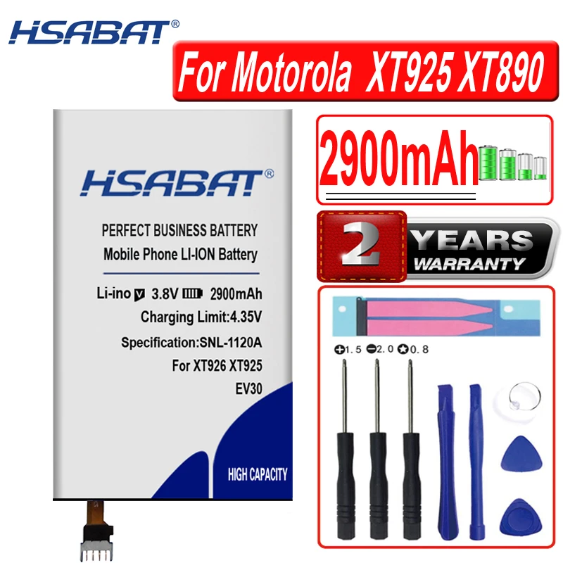 Аккумулятор HSABAT EV30 2900 мАч для Motorola Verizon Droid RAZR HD XT926 XT925 XT890 SNN5915A | Мобильные телефоны