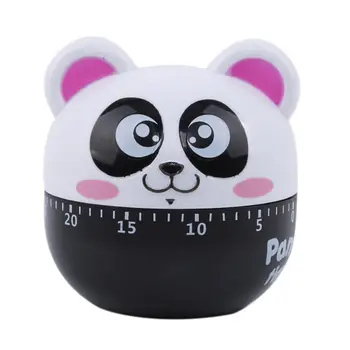 

New Useful High Quality Crystal Fashion Hot Sale Mechanical 60 Minute Panda Timer No Batteries Required Kitchen Tool Gift