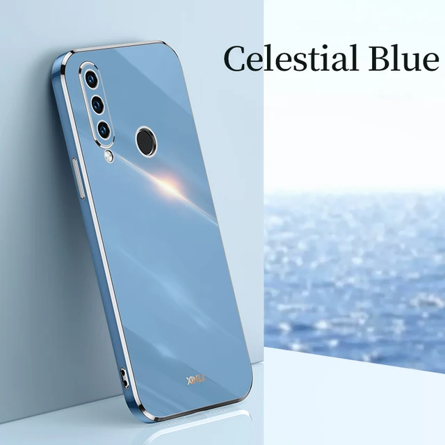 Square Plating Back Cover Case for Huawei P30 Lite Nova 4E Honor 20 S Russia Soft Silicone Mobile Phone Funda P 30 Honor20 20S Blue no Holder