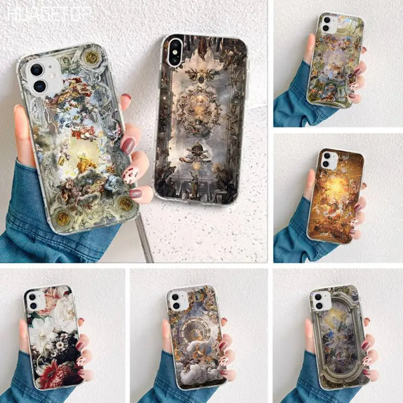 

HUAGETOP Renaissance art Painting coque Shell Phone Case for iphone 12 pro max 11 pro XS MAX 8 7 6 6S Plus X 5S SE 2020 XR cover
