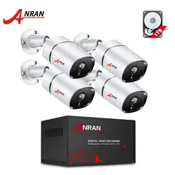 ANRAN, комплект видеонаблюдения, 1080 P, аналоговая HD камера, AHD DVR, CCTV, система безопасности, комплект, для помещений и улицы, ИК, камера ночного