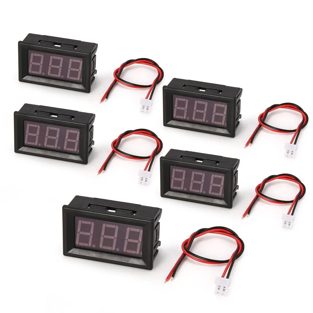 

1/2/5PCS 2.5-30V 0.56in 2-Wire LED Digital Display Panel Voltmeter Electric Voltage Meter Tester Auto Battery Car Motorcycle