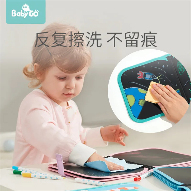 

Babygo CHILDREN'S Painting Book Kindergarten Painting Kit Painting Picture Book Double-Sided Wipable Portable Graffiti Sketchpad