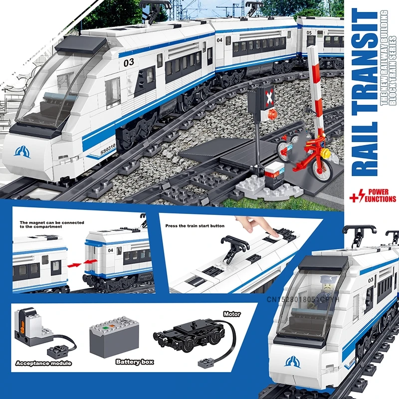 Городской RC Train Rail Technic с питанием от аккумулятора электрические