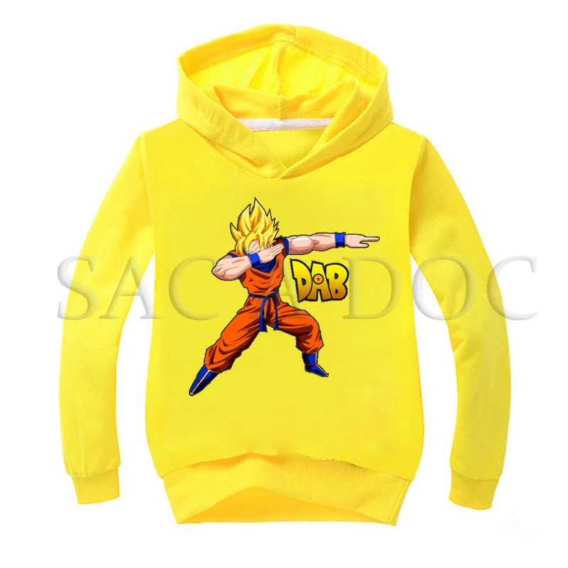 

Hot New Kids Boys Girls Hoodies Toddler Baby Sweatshirts Print Dragon Ball Kids Spring Autumn Children Streetwear Cotton Clothes