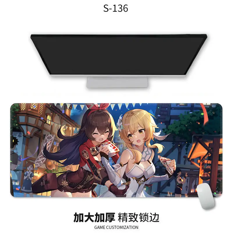 90x40cm Genshin Impact Mouse Pad Gaming Accessories Small PC Laptop Gamer Mousepad Anime Kawaii Keyboard Desk Mat electric drill adapter accessories drill chuck adaptor replaces for impact wrench conversion head for electric tools power tools