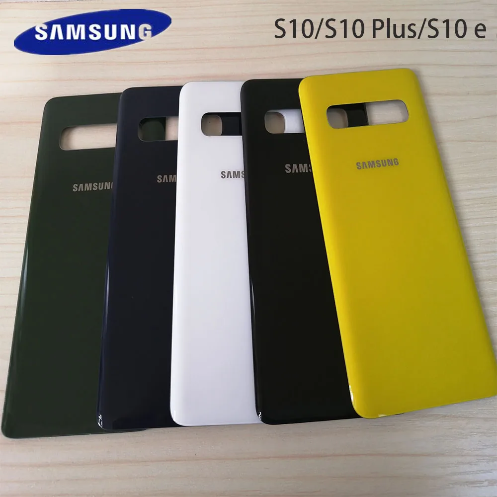 Original Back Glass Replace For Samsung Galaxy S10 S10e Plus Battery Cover Rear Door Housing Case Camera Lens Frame |