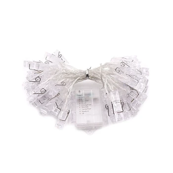 

5Metre 40LED Photo Clip String Lights, Battery Powered Fairy String Lights with 40 Clip for Hanging Pictures,Warm White