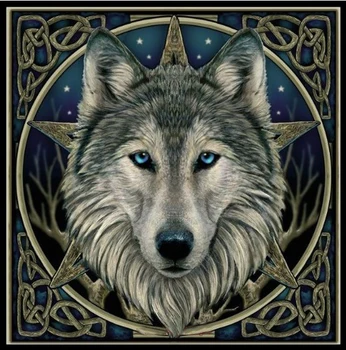 

Wolf Animal Handmade Needlework Sets For Embroidery kits DIY Cross Stitch Kits Crafts 14CT Unprinted Home Decor wall Arts