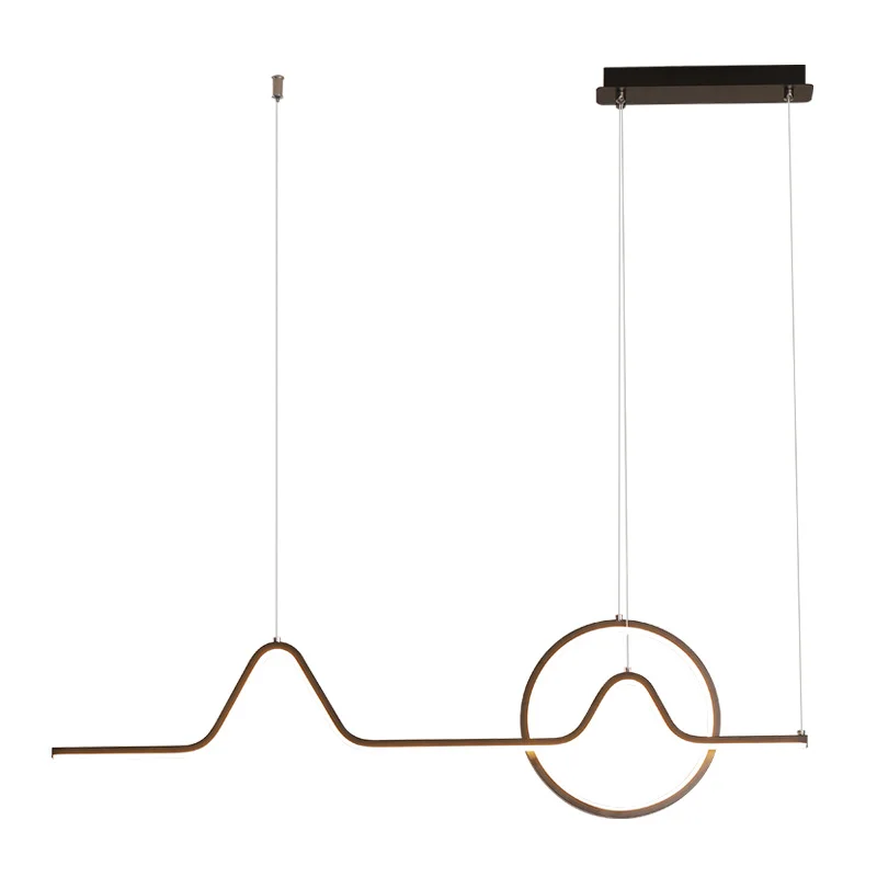 

Gold/Black Minimalist Geometry LED Dimmable Pendant Lamps Modern Personality Restaurant Counter Office Lighting Fixtures