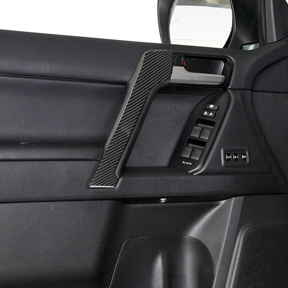 4 шт. отделка подлокотника из углеродного волокна Наклейка для Toyota Off Road Prado FJ150 2010 автомобильные наклейки для интерьера s