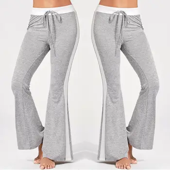 

Summer Long Leisure boot cut pant Women Bottoms Fashion Street style casual loose wide leg sporting pants