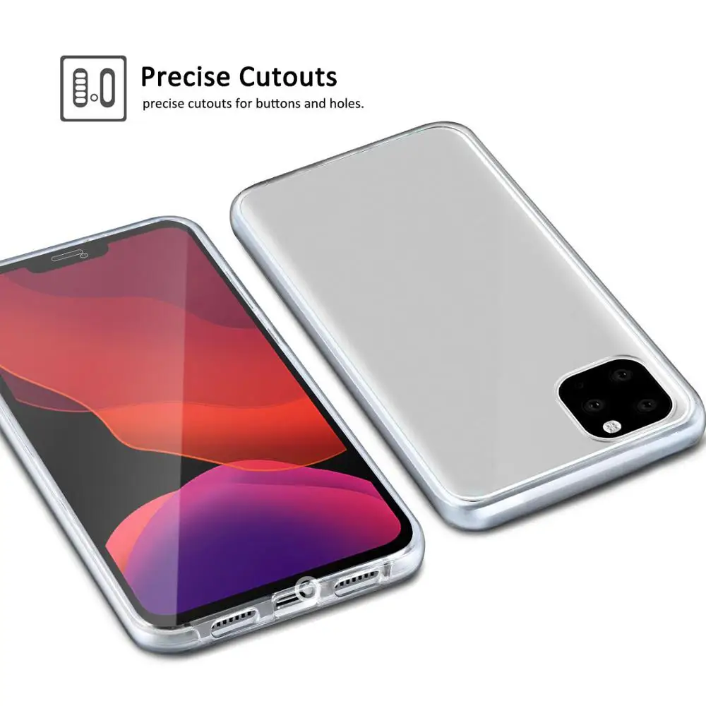 360 Full Body Case for iPhone 14 13 12 11 Pro Max X XR XS Max 8 7 6 Plus SE Double Side Silicone TPU Transparent Coque Funda iPhone Case Phone Case Phone Protector Cover