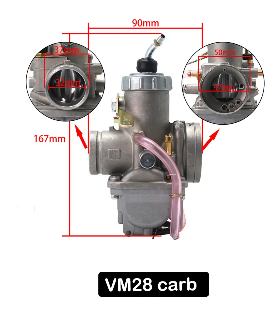 ZS MOTOS мотоцикл Mikuni VM16 22 26 DT125 Карбюратор 20 мм 24 мм 26 мм 30 мм карбюратор для 110cc до 250cc Грязь велосипед ямы четырёхкамерный карбюратор для квадроциклов