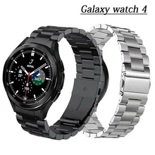 

Metal strap For Samsung Galaxy Watch 4 Classic 46mm 42mm No Gaps Curved end Stainless steel Bracelet Band For Watch 4 44mm 40mm