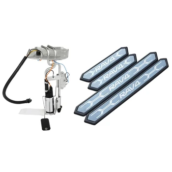 

4 Pcs Door Sill Protectors Door Sill Scuff Plate Guard & 1 Pcs Car Fuel Pump Sender Assembly for Jeep