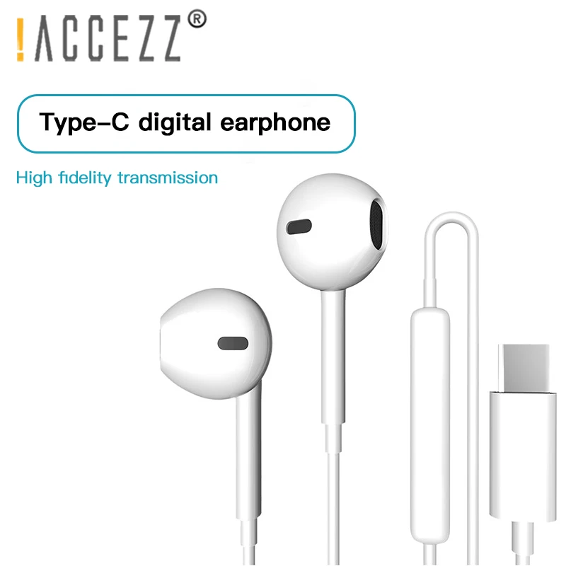 

!ACCEZZ Type C Earphone USB-C Earbuds In-Ear Sport Gaming Headset With Mic For Xiaomi Mi 8 9 Huawei Pro P20 Mate 10 Samsung S10