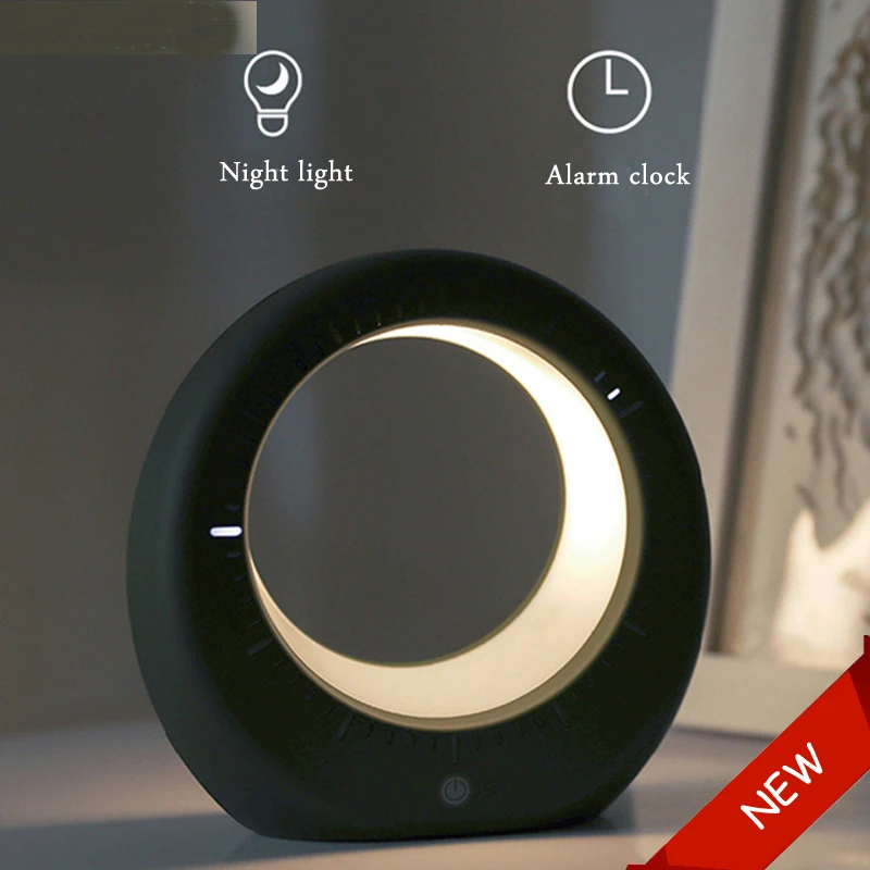 

2019 LED Moon Alarm Clock USB Charging Touch Sensor Bedside Wake Light Night Feeding with Sleeping Night Kid Gift Home Decora