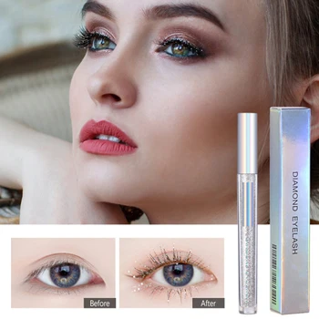 

Hot sale Long Lasting Waterproof Diamond Glitter Mascara Water Dropping Quick Dry Makeup Shimmering Thick Curler Mascara