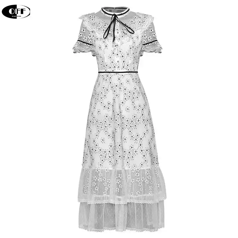 mid length white dress