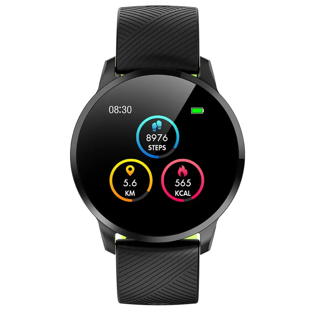 green tape Y16 Uwatch2 Смарт часы для Android IOS 1,33 'полный сенсорный экран IP67 водонепроницаемый фитнес-трекер браслет для женщин полностью металлический Unibod - Цвет: green tape
