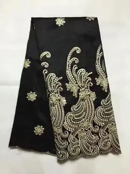 

embroidered lace fabric 5yards african george lace fabric newcoming fashion flowers design george lace FB1010