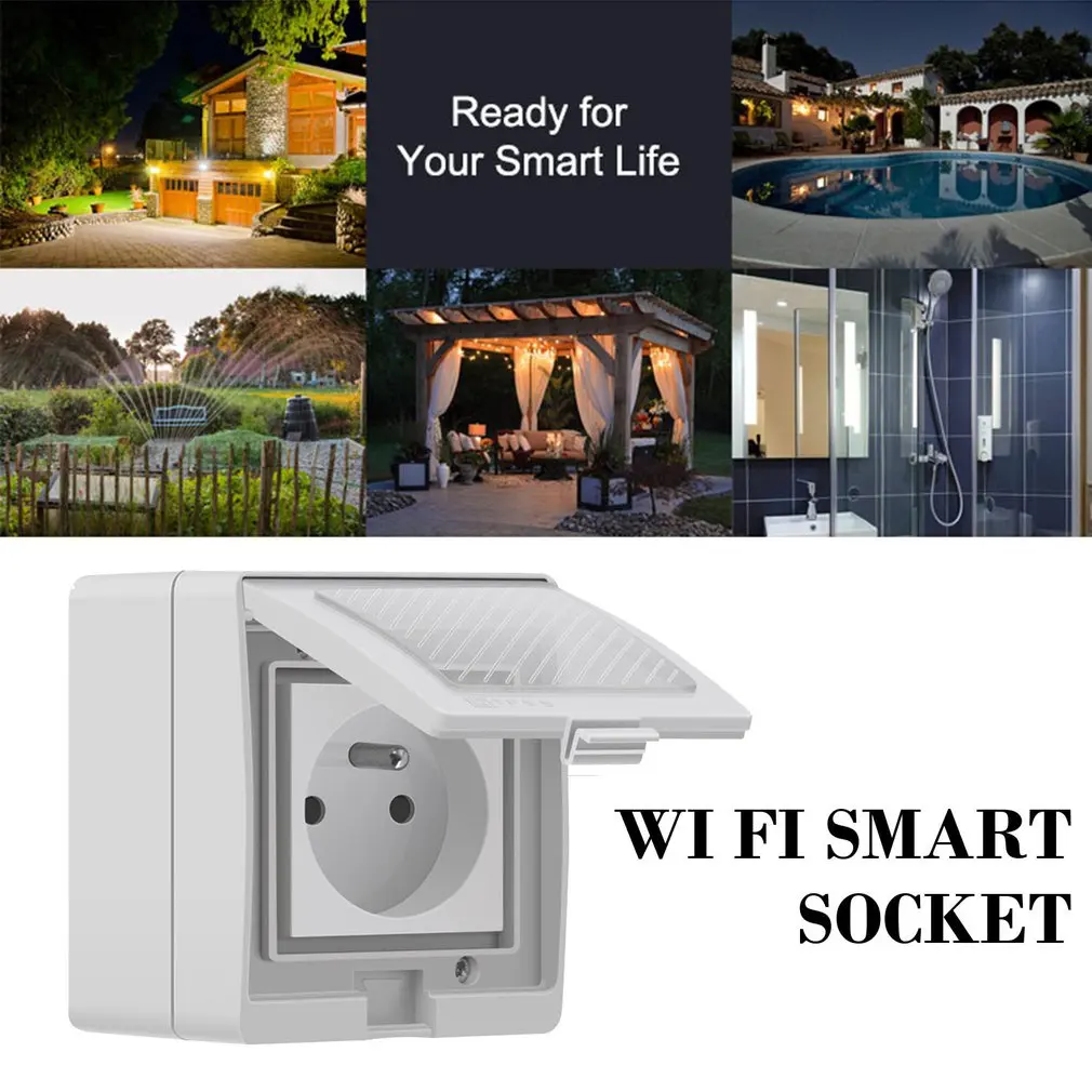 Sonoff S55 Wi-Fi умная водонепроницаемая розетка домашняя умная телефонная розетка с дистанционным управлением Водонепроницаемая умная розетка