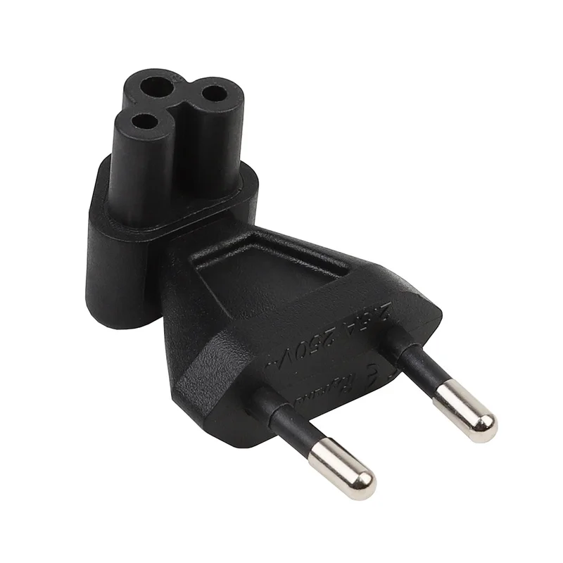 Адаптер питания переменного тока с евровилкой на IEC320 C5 под углом 90 градусов 2