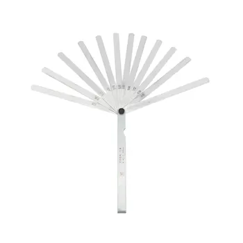 

uxcell Metric Thickness Feeler Gauge Mn Steel Measuring Tool for Gap Width 0.05-1.0mm 14 In 1