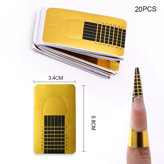 Box Quick Building Nail Mold Tips Nail Dual Forms Finger Extension Nail Art UV Extend Gel Nail Extension Tool