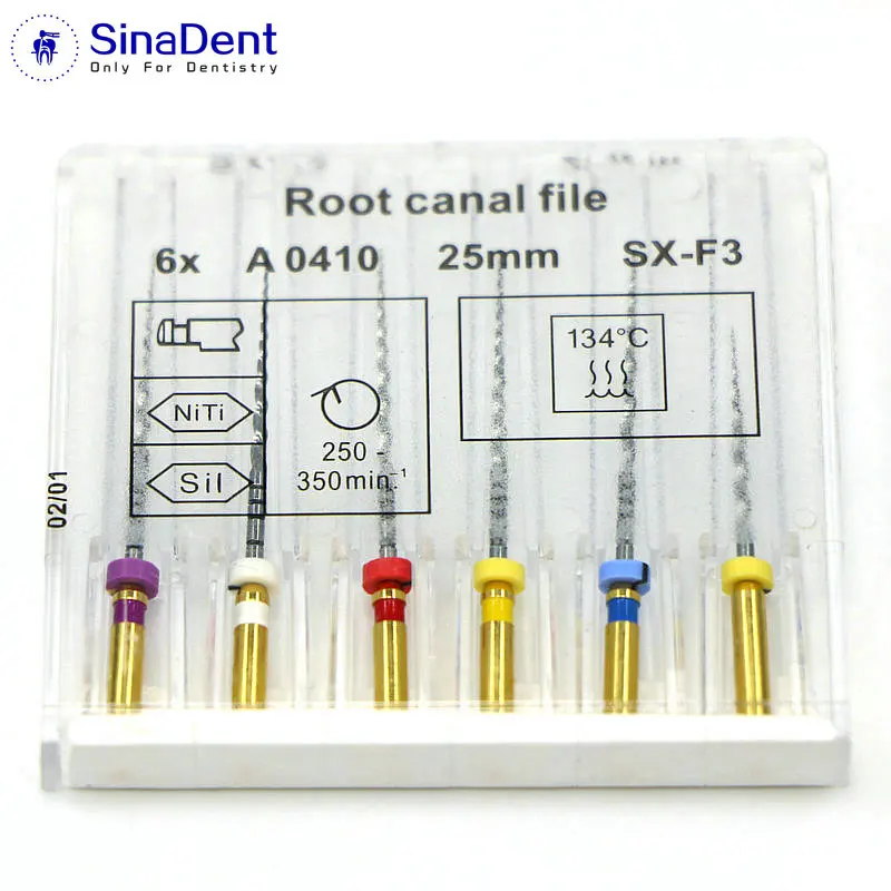 Стоматологические файлы для корневых каналов Супер Файлы 25 мм SX-F3 Endo роторные файлы эндодонтические системы стоматологический инструмент для стоматологии