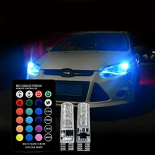 Светодиодная лампа T10 W5W 194 168 RGB разноцветные парковочные огни для