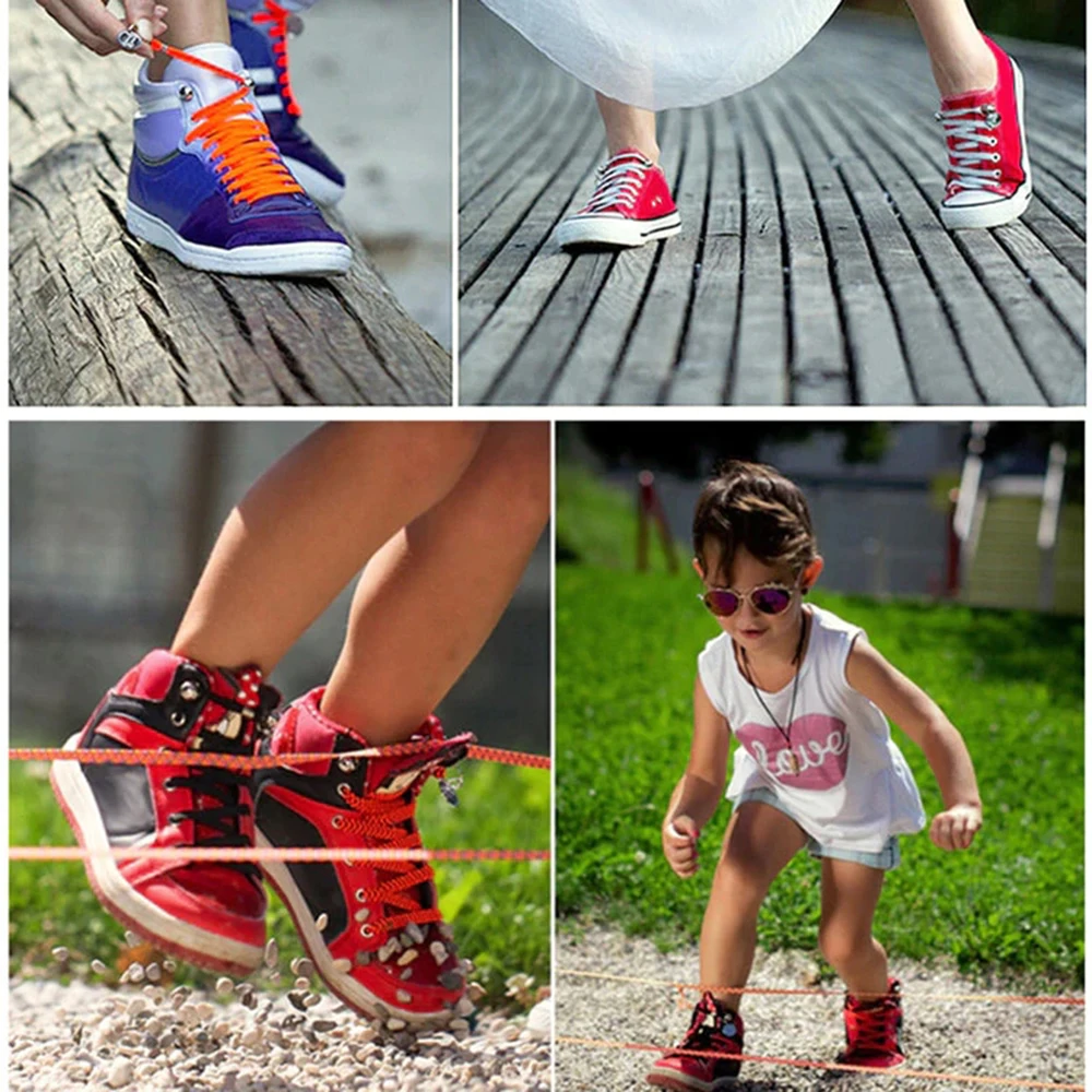 Эластичные шнурки, быстро не Завязывающийся узел, фиксирующий башмак, шнурки для детей и взрослых, унисекс, спортивные туфли со шнурками, шнурки для обуви