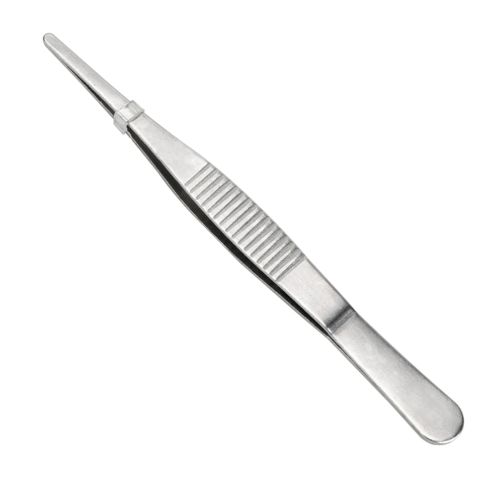 Tweezer Tool Barbecue Tweezers Stainless Steel Toothed Tweezer Long Barbecue Food Tong Straight Tweezer Home Medical Garden Kitchen BBQ Tool